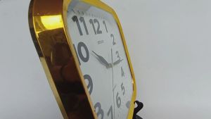 Jam Dinding DEKKO 2017 Kotak Besar 26cm Angka Timbul Elegant Mewah Chrome Gold Silver Black White