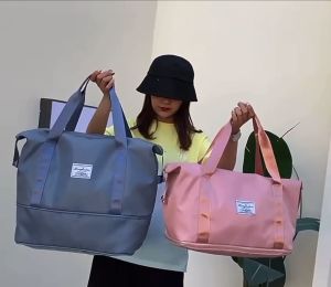 Tas perjalanan jauh wanita/ Tas Travel lipat ukuran Jumbo buat mudik dan berpergian anti air