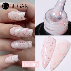 UR Gel Đế Cao Su Lấp Lánh Màu Vàng Kim Màu Xanh Dương Mùa Đông Sơn Móng Tay Dài 7Ml Chai Thủy Tinh Ngâm Gel LED UV Sơn Móng Tay Nghệ Thuật Làm Móng Tay