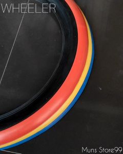 Lis Ban Mobil Klasik White Wall Ban Mobil Retro Velg Ring 12-16 Blackwall WHEELER Classic Dasar Hitam