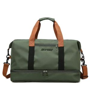 new Large Capacity Travel Gym Bag Short-distance Luggage Portable Fitness Bags Shoulder Crossbody Handbags Mens Sports Waterproof B Free Shipping