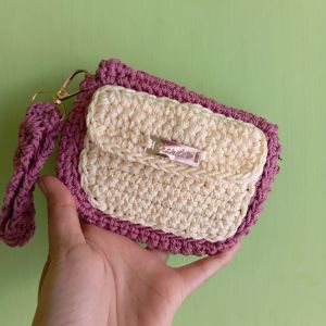 dompet rajut handmade dompet rajut dua ruang dompet kecil