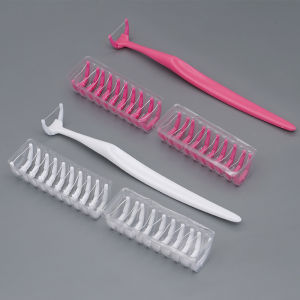 Replaceable 20pcs Dental Flosser Dental Floss Picks with Handle Teeth Cleaning Interdental Brush Oral Care Toothpick