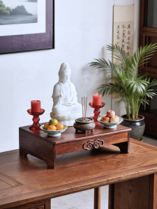 Teak Wood Altar Stand Prayer Table Buddhist Shrine Riser Buddha Statue Display Stand Meja Sembahyang