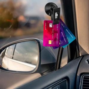 PINMOAP 2/4/10/20PCS Car Suction Cup Clamp Clip Multipurpose Dashboard Ticket Card Holder for Parking Permit Notes Photos