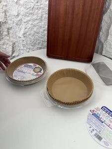 Double-Sided Baking Grade Silicone Paper Air Fryer Disposable Paper Tray 50 Pieces Kitchen Multi-use Baking Utensils
