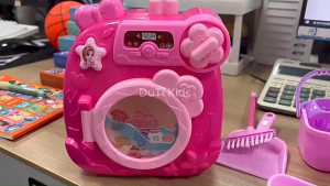 Đồ chơi mô phỏng máy giặt phơi quần áo ủi đồ quét nhà giúp bé vừa chơi vừa học cách làm việc nhà