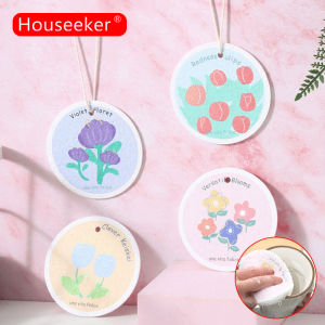 Houseeker nén bột gỗ miếng bọt biển vệ sinh phim hoạt hình hoa miếng cọ rửa nhà bếp không dính dầu rửa chén giẻ vải