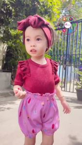3-24Bulan RARA Set Jumper Baby plus Celana & Big Bandana by Alesha Apparel