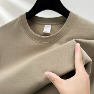 100% pure cotton T-shirt men summer comfortable breathable fashiona solid color short sleeve couple loose casual round neck top