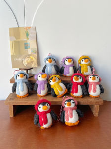 Handmade Wool Felt Bag Charm Cute Penguin Doll Keychain Hanging Decoration Ohpassion Soft Toy Bag Accessory