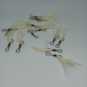 5pcs Feather Assist with Luminous Skirt Tail for Hard Bait Jigging Lures Soft Bait Metal Jig