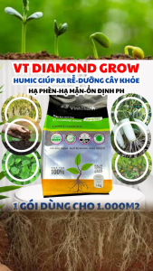 HUMIC DIAMOND GROW 1KG – HUMIC ACID SINH HỌC DẠNG BỘT | CẢI TẠO ĐẤT CHAI CỨNG RỄ YẾU ĐẤT KHÓ GIỮ NƯỚC CÂY CHẬM LỚN – DÙNG RAU MÀU CÂY ĂN TRÁI CÂY CÔNG NGHIỆP