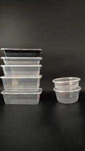 PKC Consumer Goods and Retailing –(40pcs) Clear and Black Round & Rectangular Container Series: Eco-Friendly Durable Leak-Resistant Food Storage Containers Microwave-Safe and Reusable – Ideal for Meal Prep Takeout Leftovers and Daily Use Anywhere