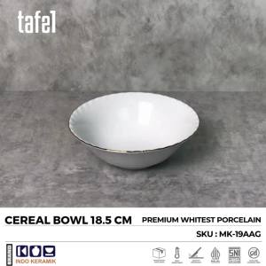 INDO KERAMIK Mangkok Keramik Cereal Bowl Lis Emas HORECA 18.5 cm