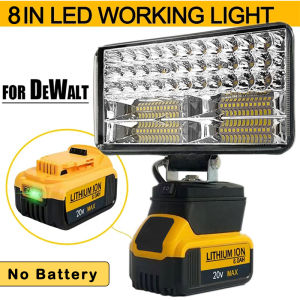 OUTLULU Portable LED Spotlight Cordless Handheld Light for Outdoor Work Fishing Emergency 3/4/5/8 Inch Fits Dewalt 18V Battery