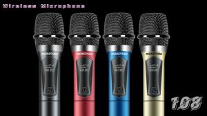 Rechargeable Wireless Karaoke Microphone Handheld Mic Dual UHF Portable Microphone clear sound Good sound quality