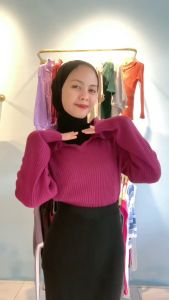 Sweter Cocok Untuk Musim Dingin: Crop Kerah Polo Wanita & Atasan Blous Rajut Terbaru