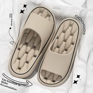 MONLEYTA | Non-Slip Bathroom Slippers Women Indoor Bath Quick Dry New Leak Hollow Bathroom Special Couples Cold Slippers Men