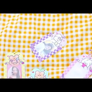 GP-Kpop Photocard Holder Satuan Sanrio Karakter /Photostrip Innersleeve Photocard Official album tempat sleeve polaroid warna pastel lucu imut korea Trading Card Binder Kolbuk