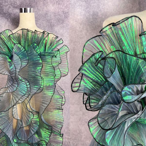 Lace Fabric Pleated Ribbon to Dress Laser Handicraft Clothing Diy Supply Apparel Needlework Accessories Ruffle Sewing Decoration