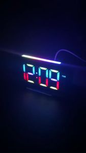 Đồng hồ báo thức LED RGB hiện đại thông minh - 9010