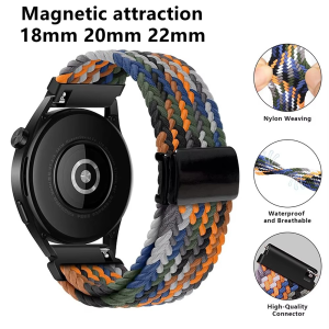 Magnetic Buckle Nylon Strap For Amazfit Balance 2 Smart Watch Breathable Bracelet