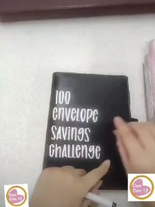 100 Envelope Savings Challenge Book PP Cover Cash Saving Plan Cash Planner Set