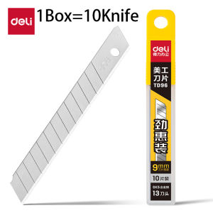 Deli 1/3Box SK5 Metal Utility Knife Blades 9mm/18mm Home School Art Craft Paper Cutting Tool Box