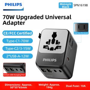 Philips | Universal 70W Fast Charging Travel Adapter EU/UK Plug 70W