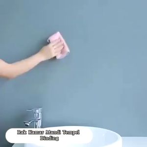 Rak Tempel Dinding Persegi/ Rak Kamar Mandi/ Rak Holder Tempel/ Tempat Peralatan Dapur Dan Kamar Mandi Toilet/ Rak Gantung Multifungsi
