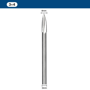 XCAN 1pc Wood Carving Drill Bit for Dremel Rotary Tool with 3mm Shank Carbide Grinding Burr for Woodworking Drilling Engraving