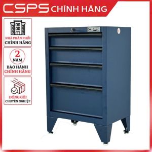 Tủ dụng cụ CSPS 61cm - 04 hộc kéo màu xanh dương kèm chân tủ