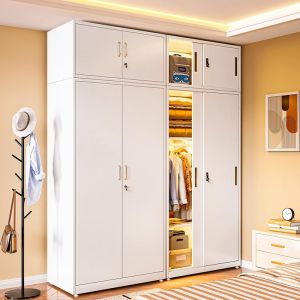 DIBIOU | Steel Closet With Sliding Door Lock