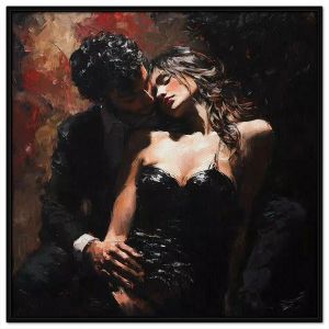 Tranh cặp đôi yêu nhau (tình yêu) bóng đêm lãng mạn.Tranh treo tườngdán tường trang trí nội thất.CGI-1288