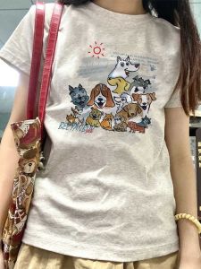 เสื้อยืดคอกลมแขนสั้นผ้าฝ้ายสำหรับผู้หญิง ทรงเข้ารูป แฟชั่นฤดูร้อน 2024 ดีไซน์ใหม่ เสื้อผ้าทำงานสไตล์เกาหลี ทรงหลวม เสื้อตัวบน