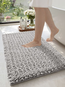 Dajiang Thickened Bathroom Mat Absorbent Water Resistant Door Mat Easy to Clean Non Slip Rug for Bathroom Home Use