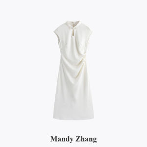 Slenderizing Chinese Style Stand-up Collar Cheongsam Long Dress