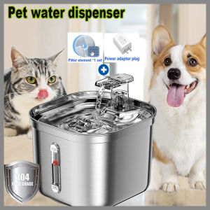 Cat Water Dispenser All Stainless Steel Automatic Circulating Filter Smart Pet Drinking Fountain Mute Pump Cats Dogs