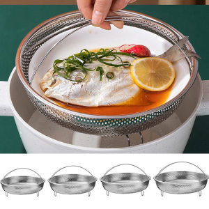 Multipurpose Handheld Stainless Steel Bread Steaming Rack Portable Adjustable Potato Vegetable Steamer Shelf Kitchen Cookware