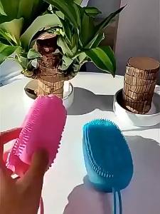 Bàn Chải Tắm Tẩy Tế Bào Chết Hai Mặt Bằng Silicon Mềm Mại Massage Toàn Thân Làm Sạch Sâu Da Dùng Được Cho Cả Nam Và Nữ