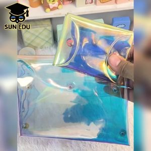 Tas Dompet PVC Transparant Hologram aesthetic/ Cosmetic pouch tas make