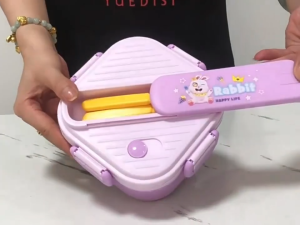 Lunch Box for Kids Double Layer Stacked Microwave Tableware Student Lunch Box Back to School 850ML