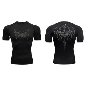 Compression T-Shirts for Men Athletic Quick Dry Tops Gym Workout Rash Guards Baselayer Undershirts Moisture-Wicking Elastic Tee
