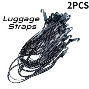 2PCS Luggage Straps Elastic Rope Luggage Three Ropes Elastic Mountain Bike Shelf Fixed Bundling Strap Tension Rope Accessories