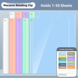 Thickened Good Draw Rod Clip File Folder Transparent Index Pages A4 Paper Storage Pull Rod Clip Fixed Book Clip for Students