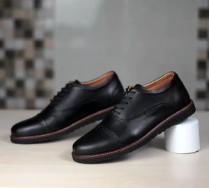 JAZZ 01 BLACK (KULIT ASLI) |ManNeedMe x Reyl| Sepatu Pantofel Pria Formal