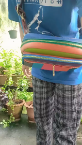 GP378 กระเป๋าคาดเอว-คาดอก ขนาด 9 นิ้ว หนังแท้ GPBAGS