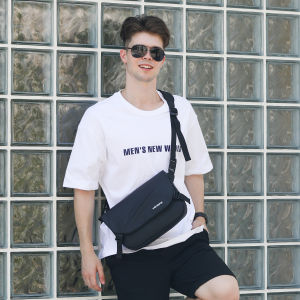 MENSPE Mens Bag Shoulder Messenger Bag Waterproof Sling Crossbody Bag Business Bag Multi-Layer Pocket Business Cashier Bag