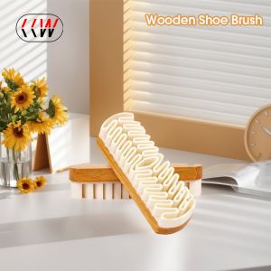 CCW 1PC Wooden Shoe Brush Cleaning Tools Waterless Rubbing Nubuck
